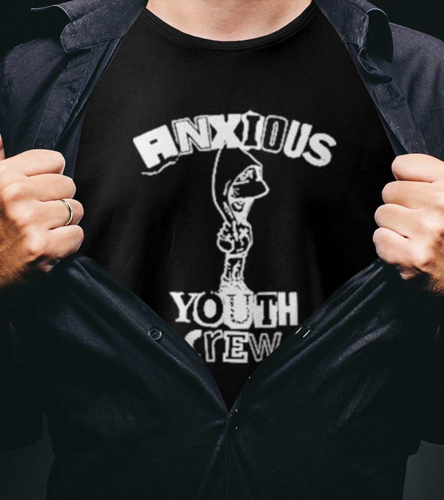 Anxious Youth Crew Hoodie Skateboarder T-Shirt