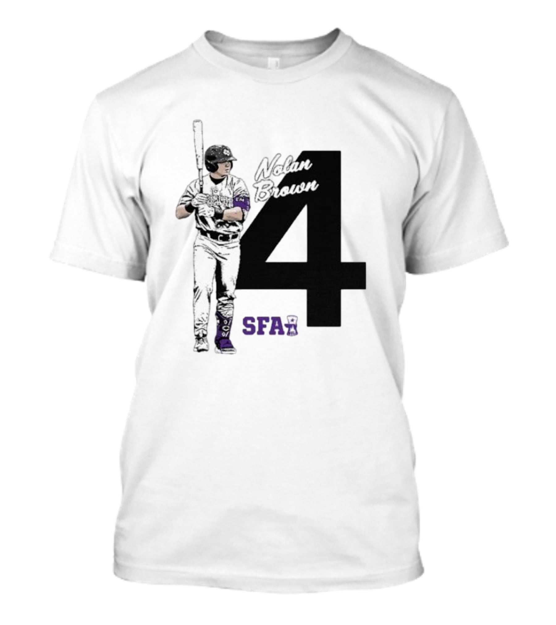 Nolan Brown 4 SFA Baseball Player T-Shirt