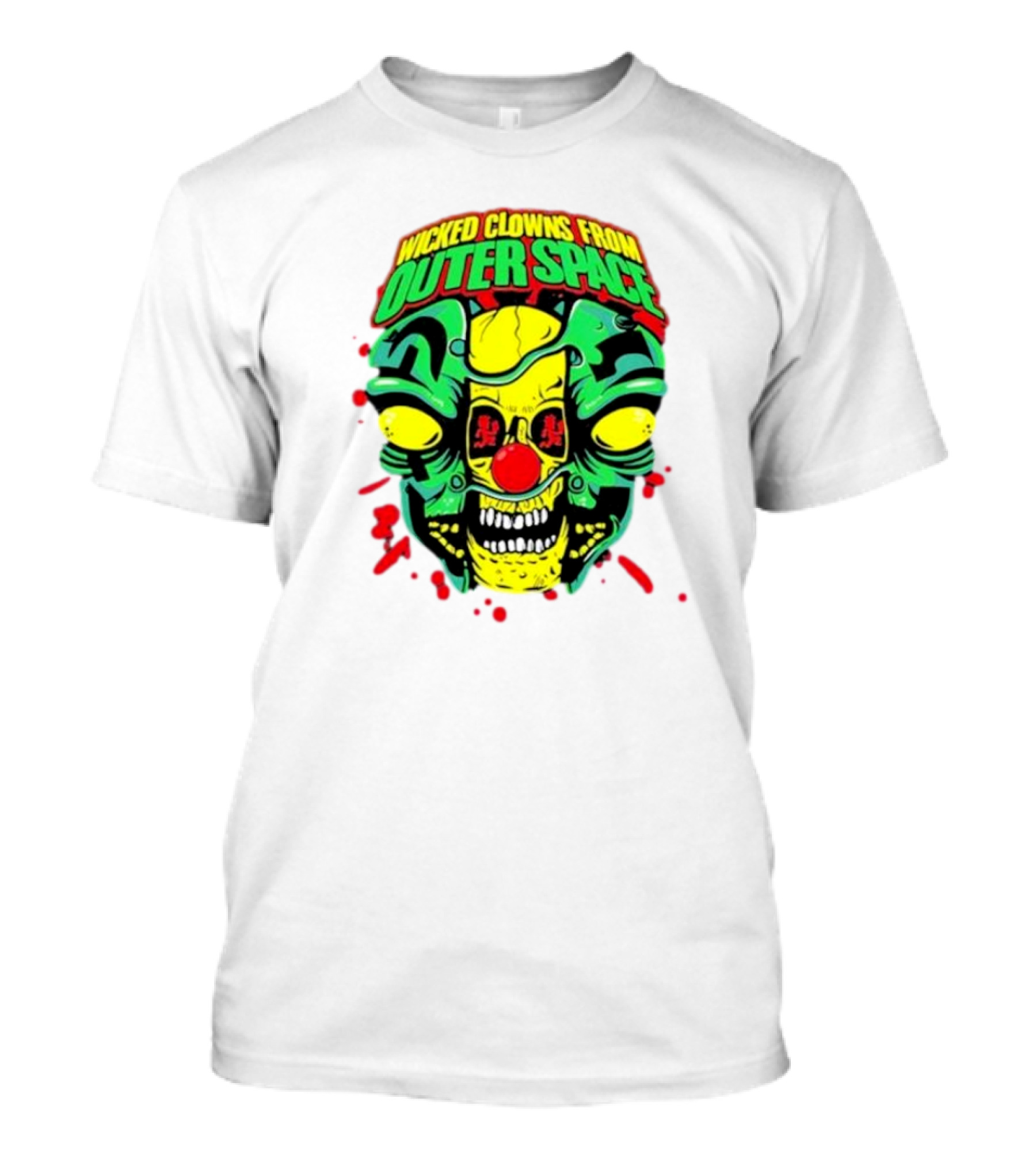 Wicked Clowns From Outer Space Psychopathic Vault ICP Split Face Alien T-Shirt