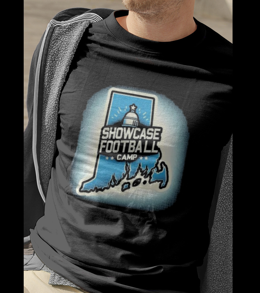 Showcase Football Camp Rhode Island Capitol Map T-Shirt