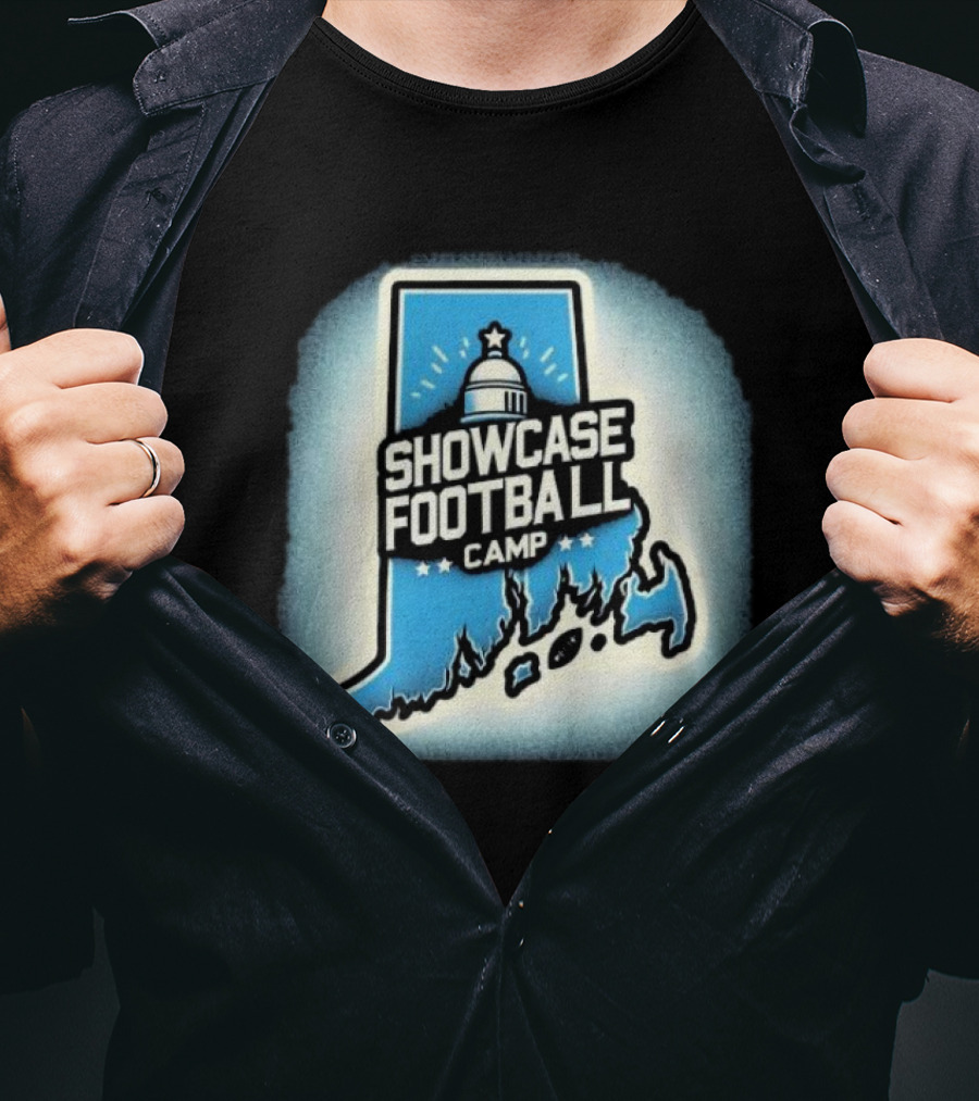 Showcase Football Camp Rhode Island Capitol Map T-Shirt