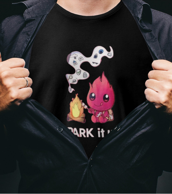 Spark It Up Cute Child Fire Roasting Marshmallow With Iconic Symbols T-Shirt