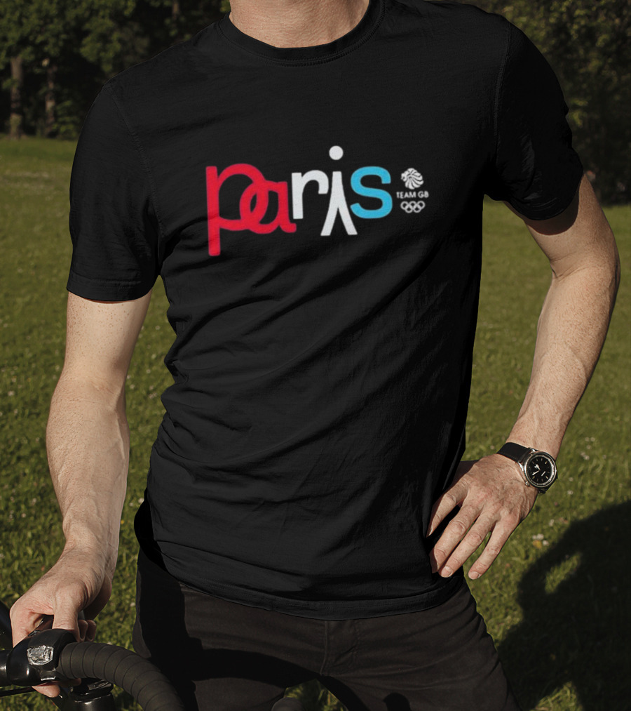 Paris Team GB Eiffel Olympic Rings T-Shirt
