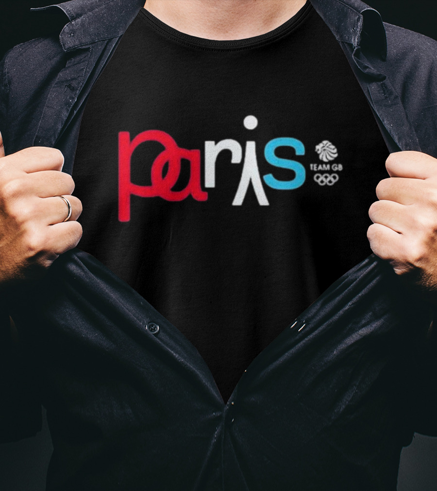 Paris Team GB Eiffel Olympic Rings T-Shirt