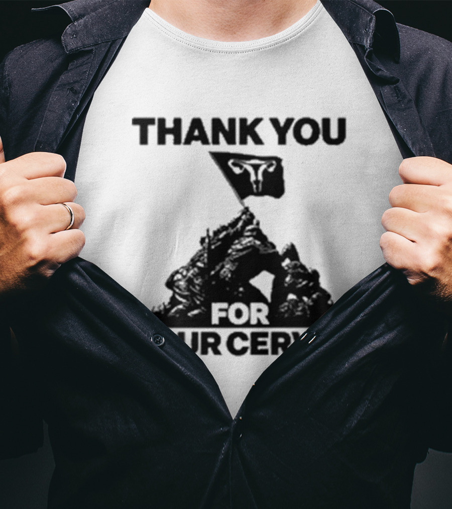 Thank You For Your Cervix Iconic Flag T-Shirt