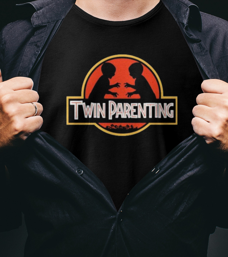 Twin Parenting Children Jurassic T-Shirt