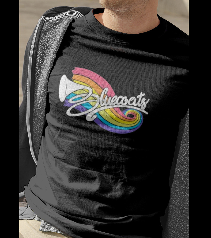 Bluecoats Horn With Rainbow Swirl T-Shirt