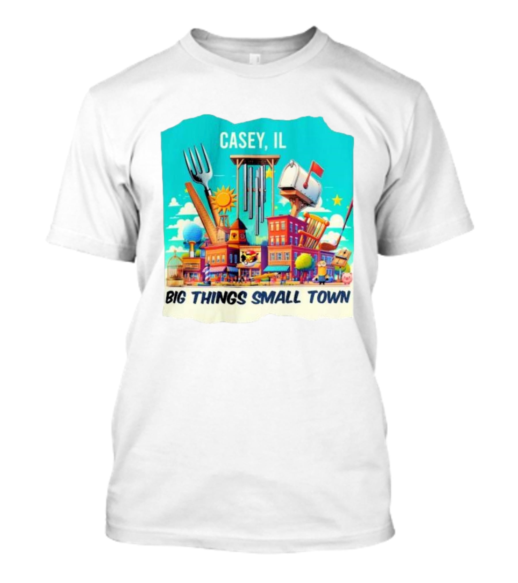 Casey IL Big Things Small Town Oversized Items And Landmarks T-Shirt