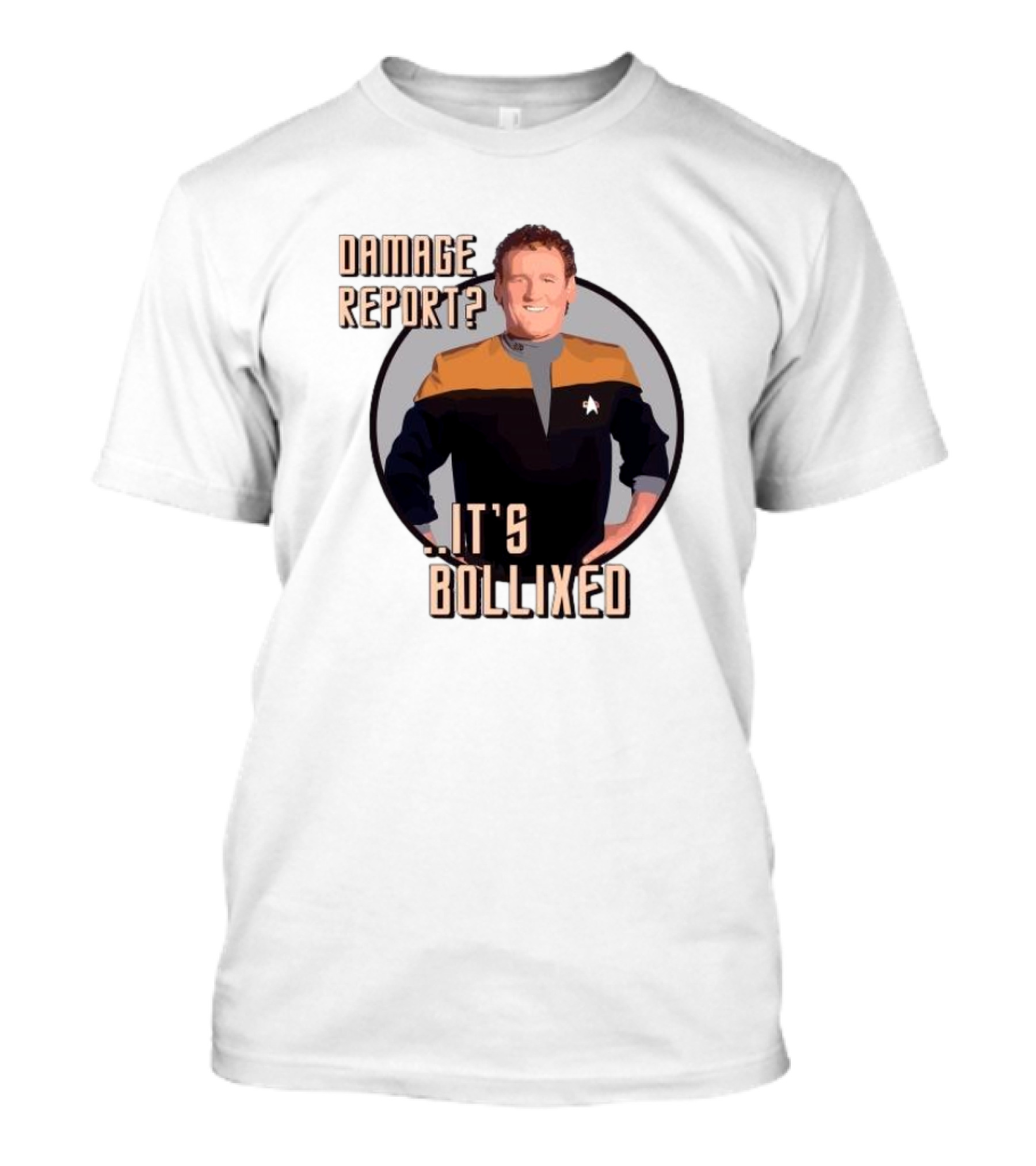 Damage Report It’s Bollixed Star Trek Inspired Character With Uniform T-Shirt