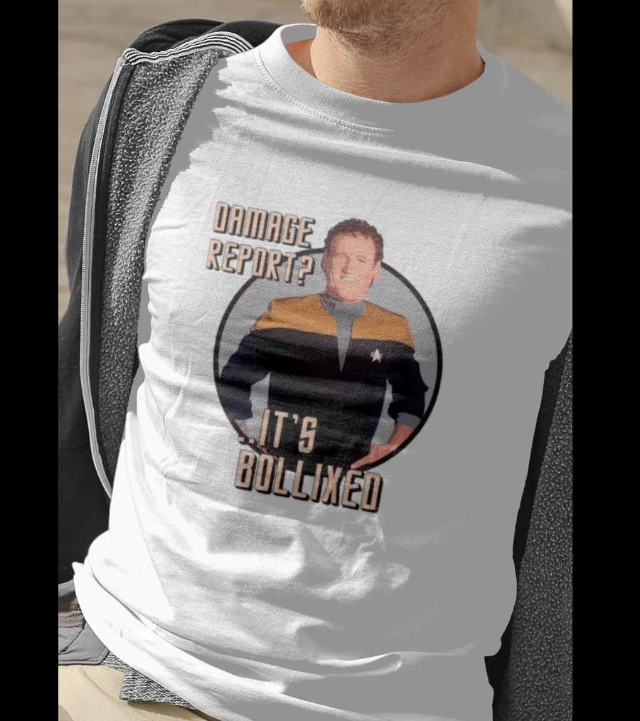 Damage Report It’s Bollixed Star Trek Inspired Character With Uniform T-Shirt