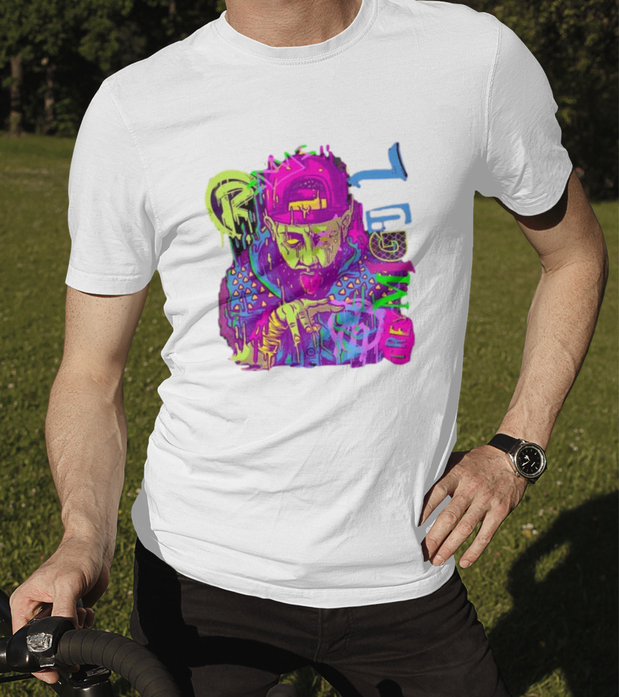 Trey Miguel Neon Drip Purple Paint T-Shirt