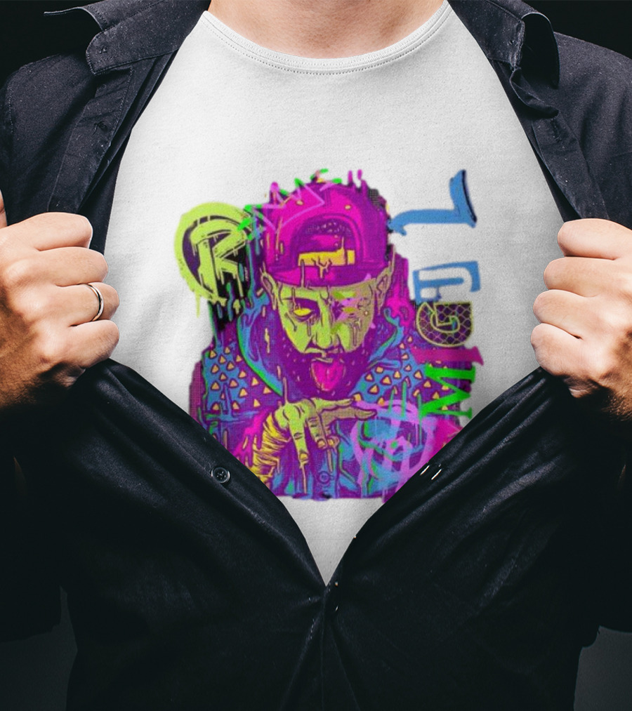 Trey Miguel Neon Drip Purple Paint T-Shirt