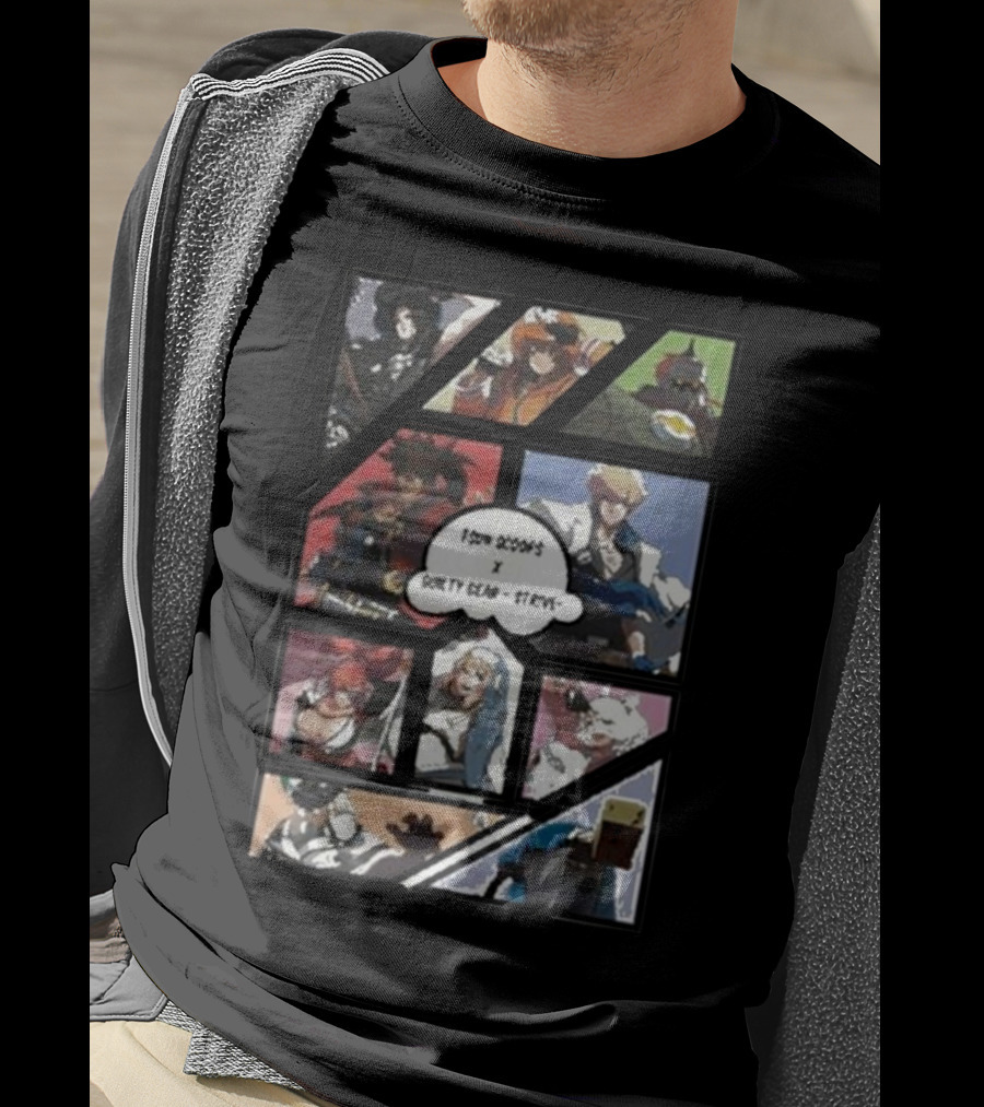 Tsun Scoops Collaboration With Guilty Gear Strive Iconic Characters Panel T-Shirt