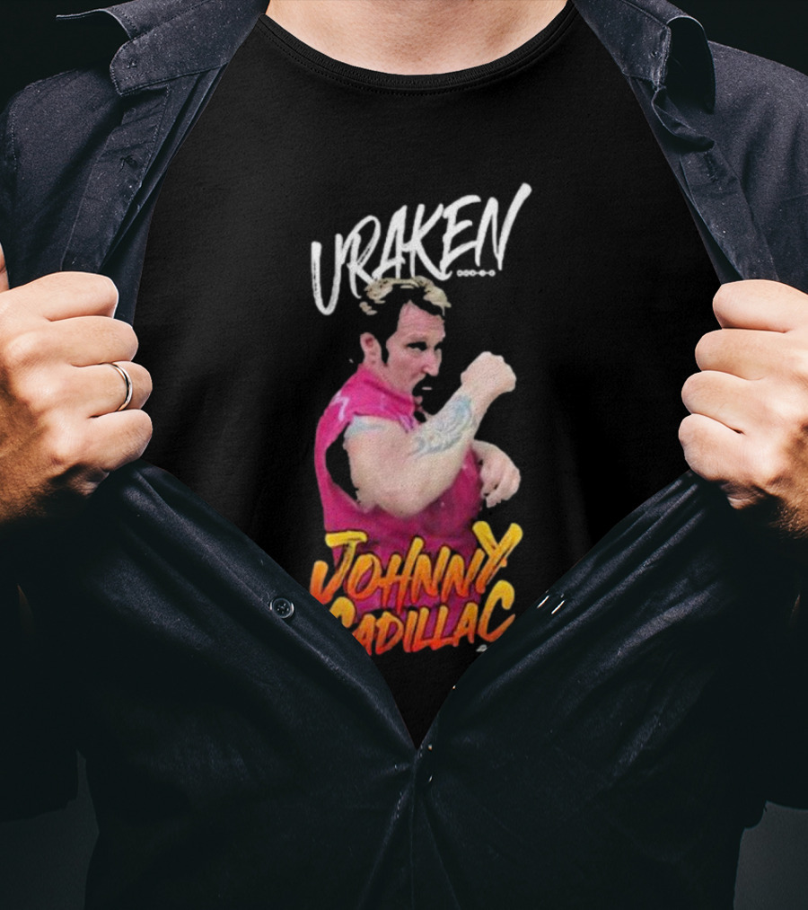 Uraken Johnny Cadillac Martial Arts Enthusiast With Dynamic Pose And Bold Colors T-Shirt