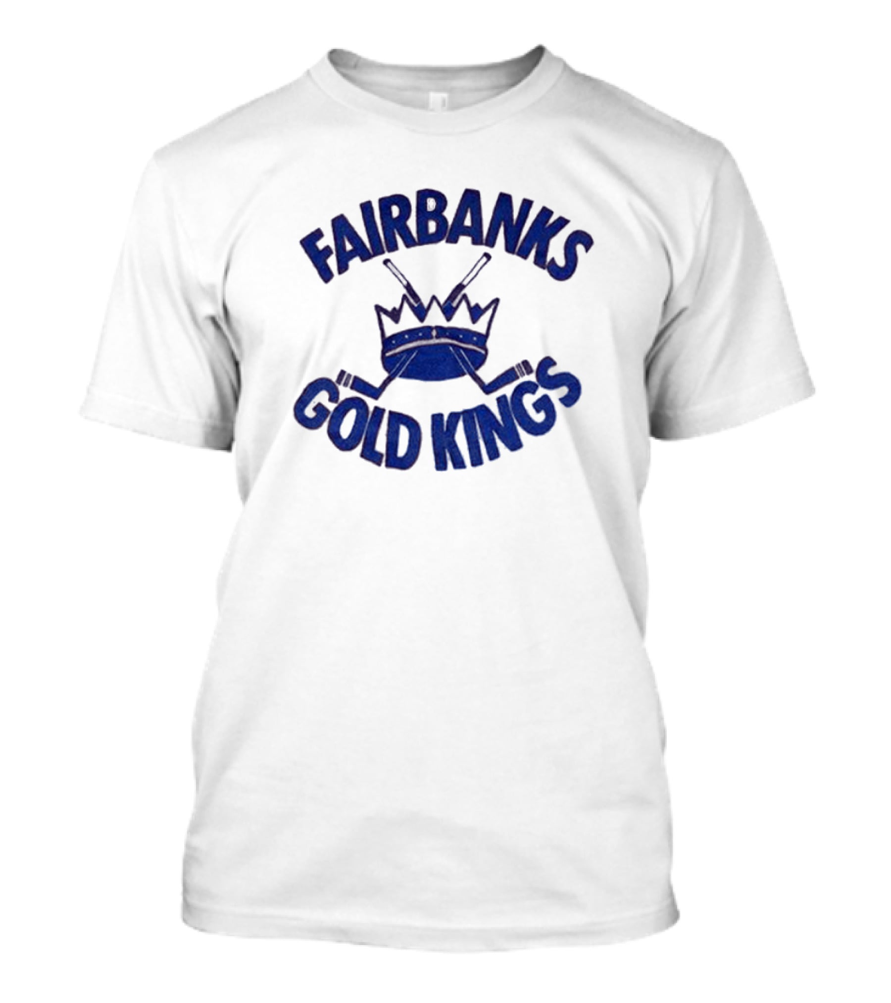 Fairbanks Gold Kings Hockey Vintage Crown Sticks T-Shirt