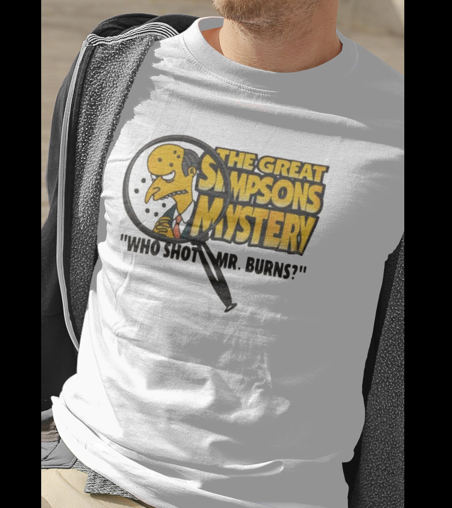 The Great Simpsons Mystery Who Shot Mr. Burns 1995 T-Shirt