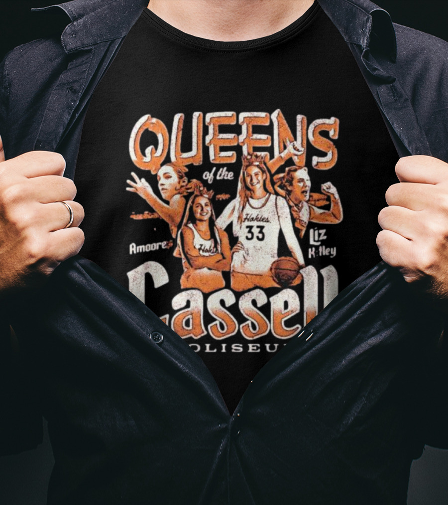 Virginia Tech Hokies Liz Kitley Georgia Amoore Queens Of Cassell Coliseum T-Shirt