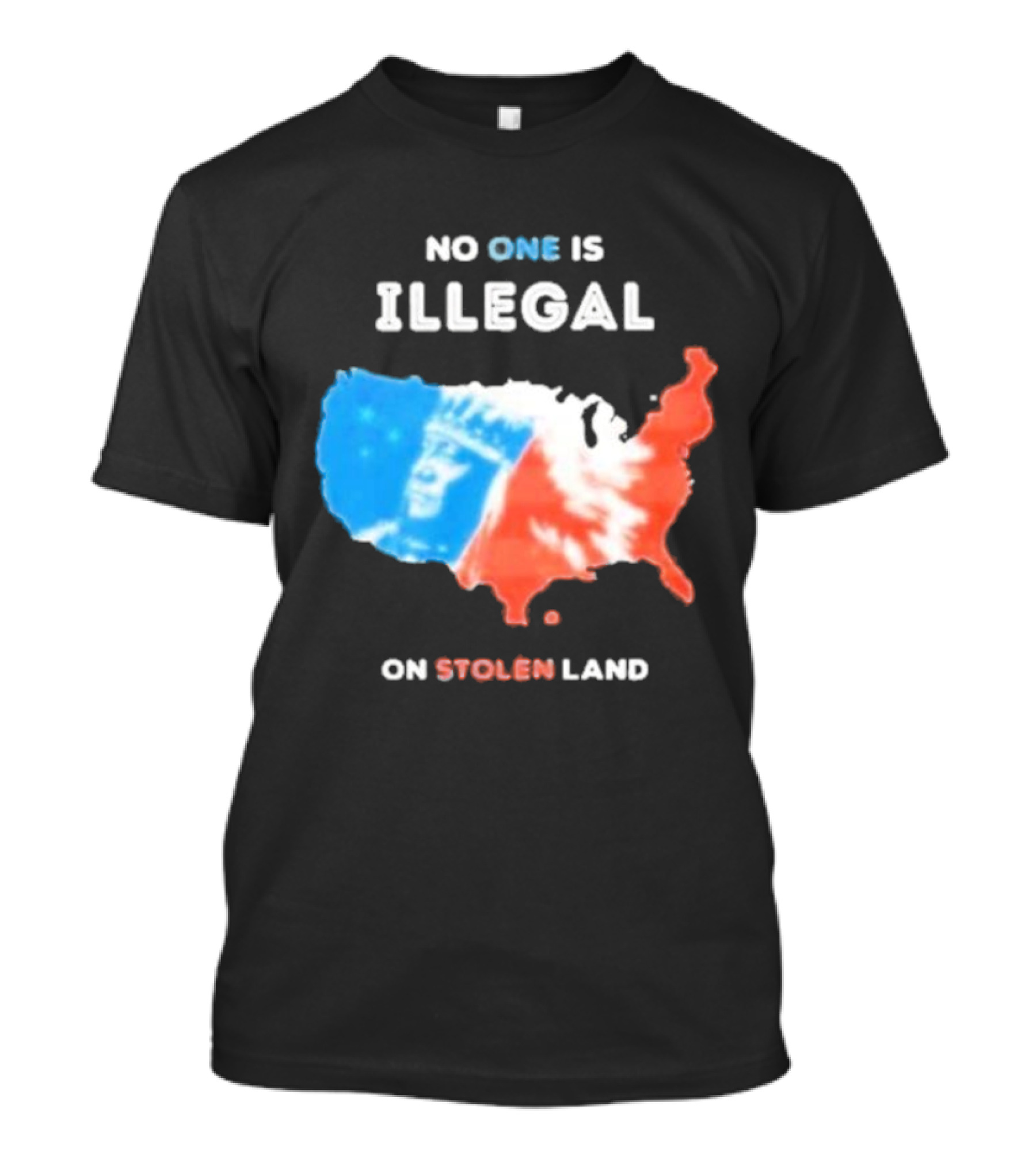 NO ONE IS ILLEGAL ON STOLEN LAND Indigenous Map T-Shirt