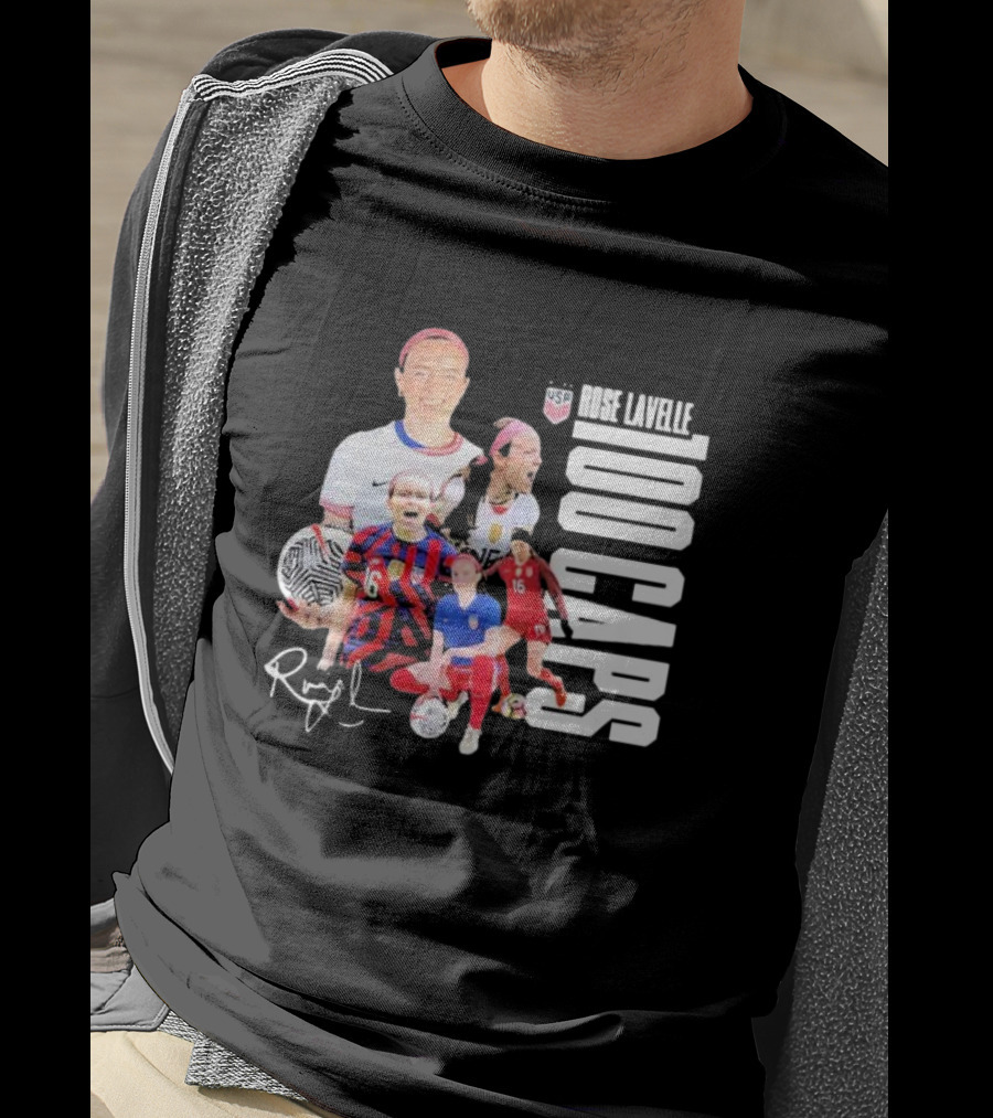 Rose Lavelle USA Soccer Milestone 100 Caps T-Shirt