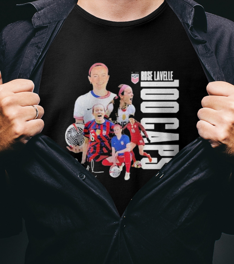 Rose Lavelle USA Soccer Milestone 100 Caps T-Shirt