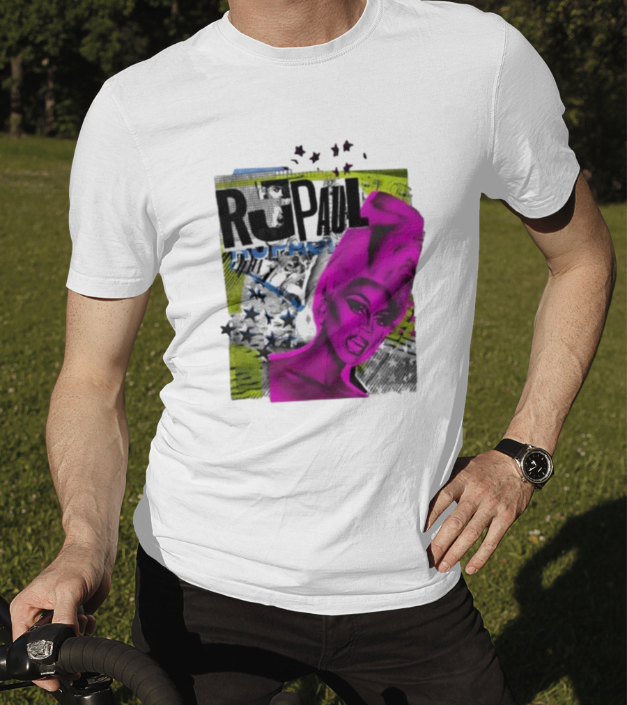 Rupaul Star Power Glam Pop Art Collage T-Shirt