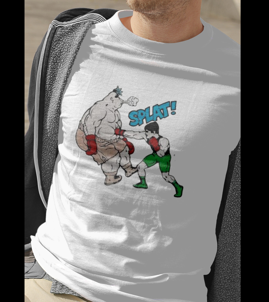 Punch-Out Splat 1989 Nintendo Of America Inc Boxing Match With Little Mac And Opponent T-Shirt