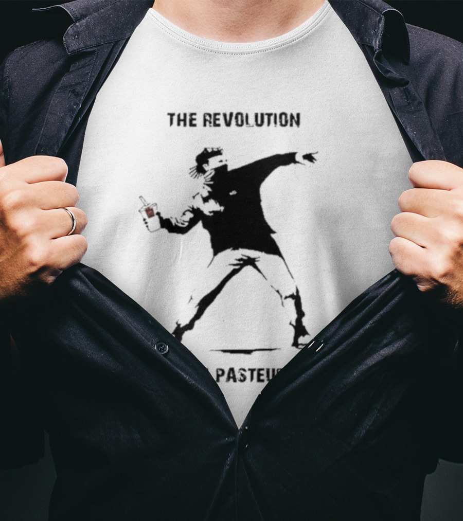 The Revolution Will Be Pasteurised Street Art Style Image T-Shirt