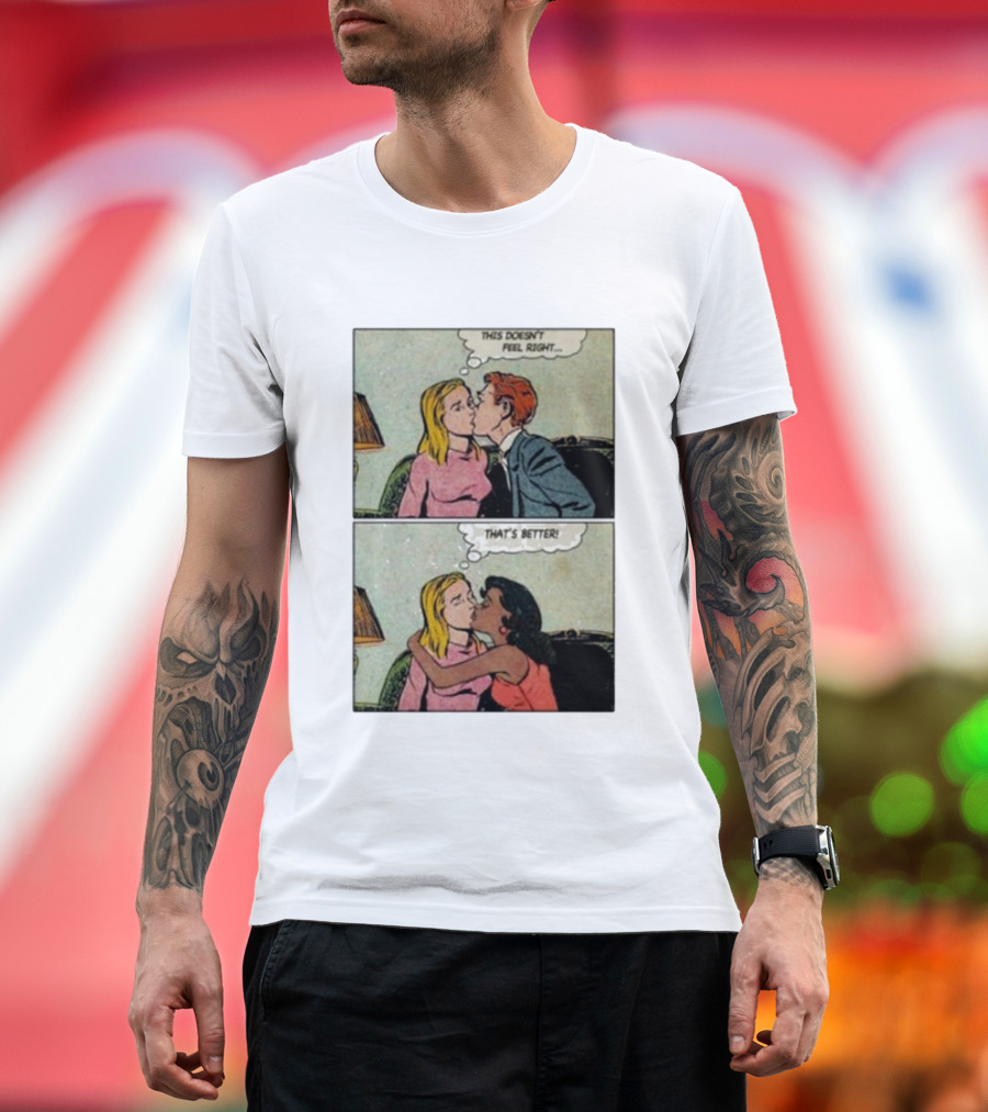 This Doesn’t Feel Right That’s Better Comic Panel with Thought Bubbles T-Shirt