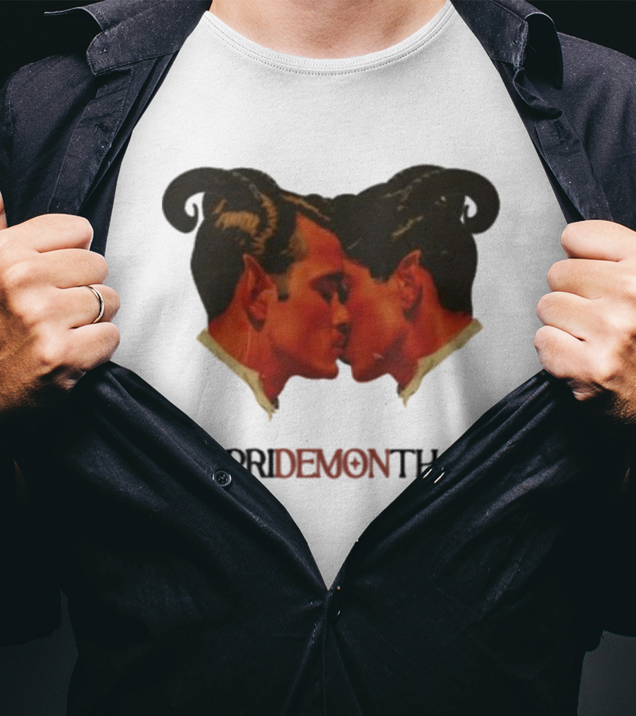 Vintage Fantasy Pride Month Pride Month Demon Lovers T-Shirt