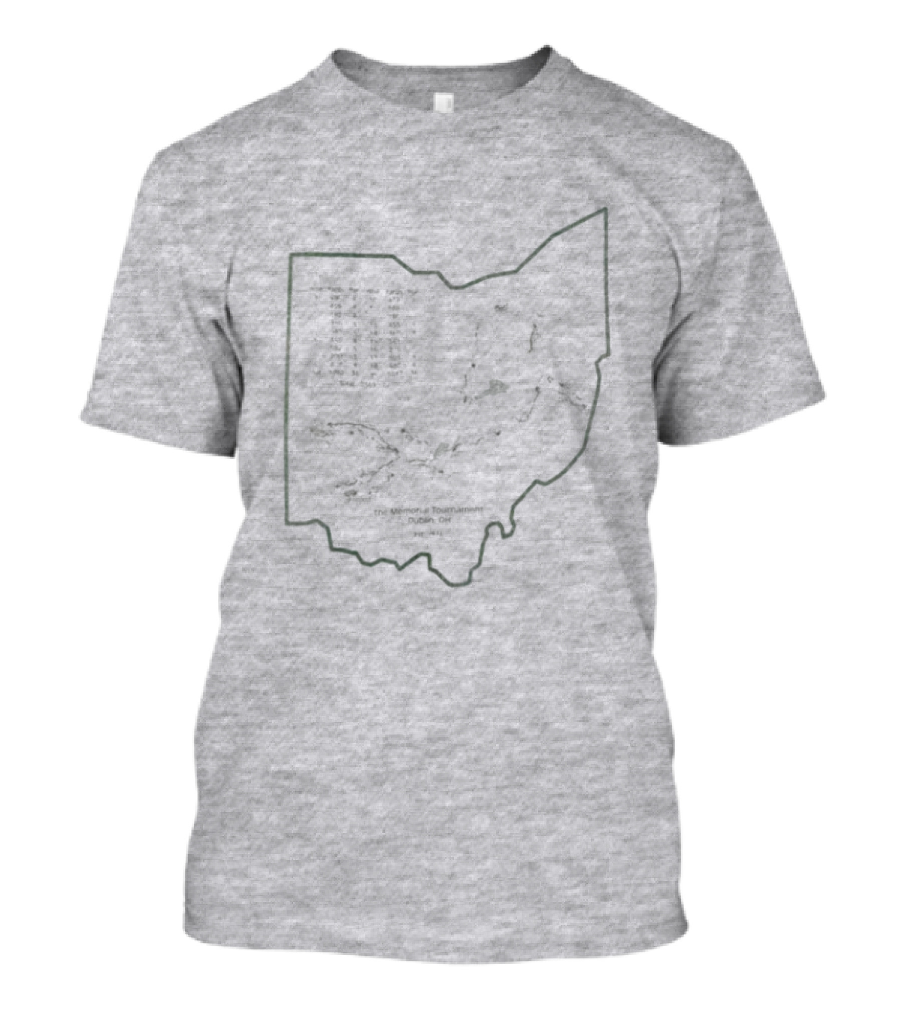 Abercrombie And Fitch Memorial Tournament Ohio State Map Outline T-Shirt