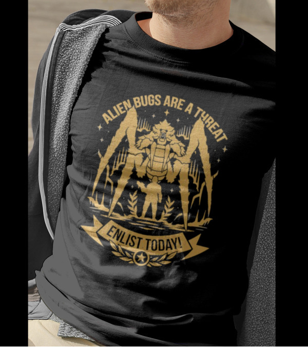 Alien Bugs Are A Threat Enlist Today Against Giant Monster Spider T-Shirt