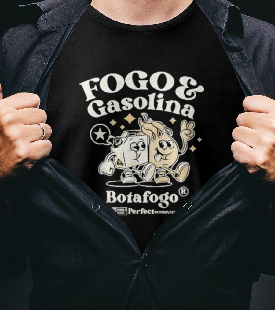 Fogo E Gasolina Botafogo Perfect Combination T-Shirt