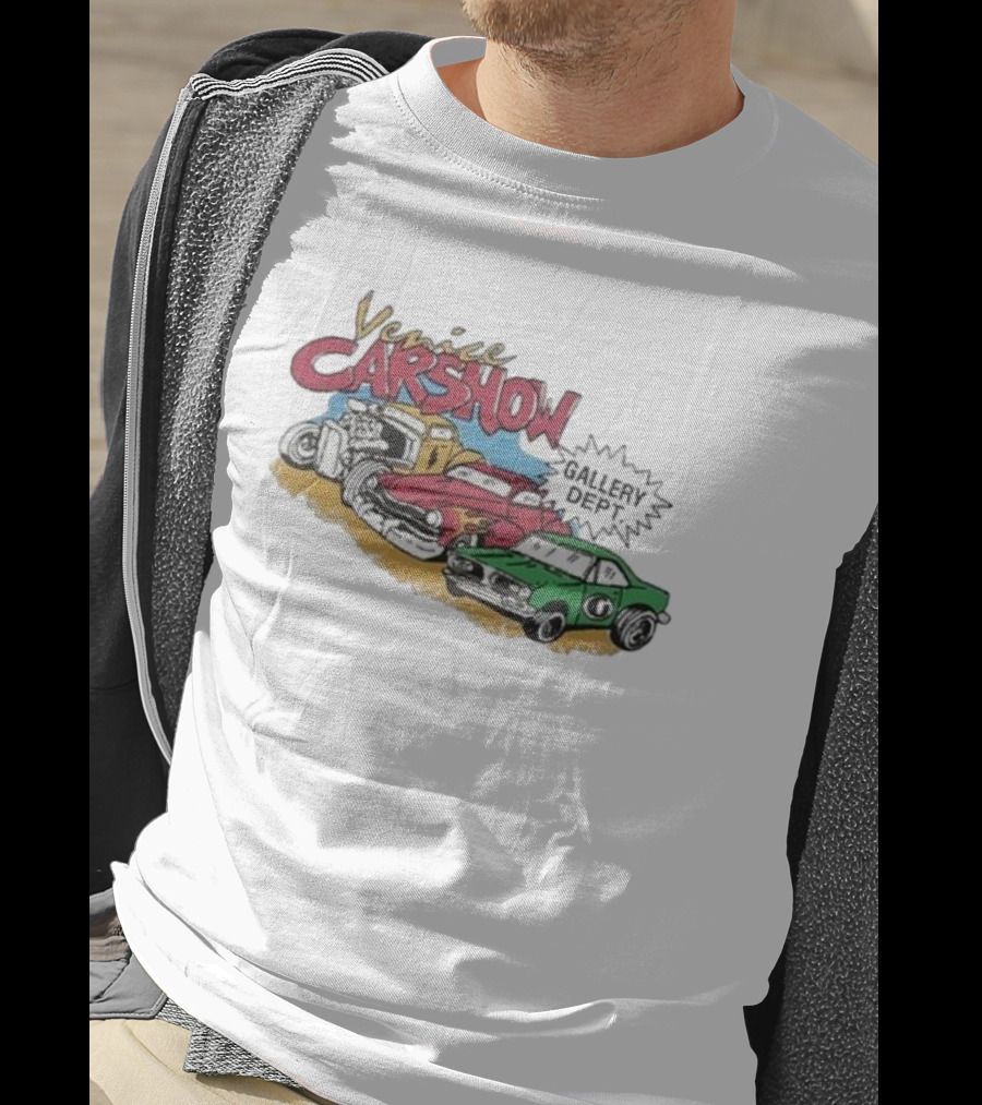 Venice Car Show Gallery Dept Vintage Cars Racing T-Shirt