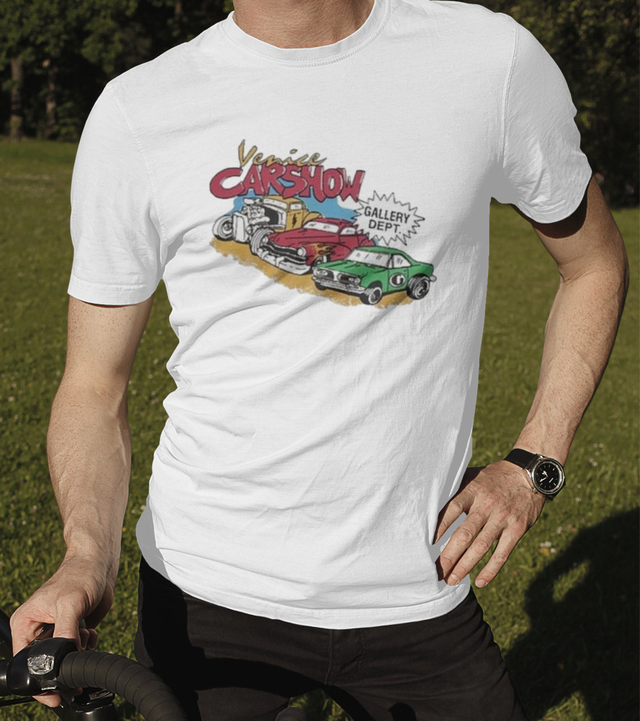 Venice Car Show Gallery Dept Vintage Cars Racing T-Shirt