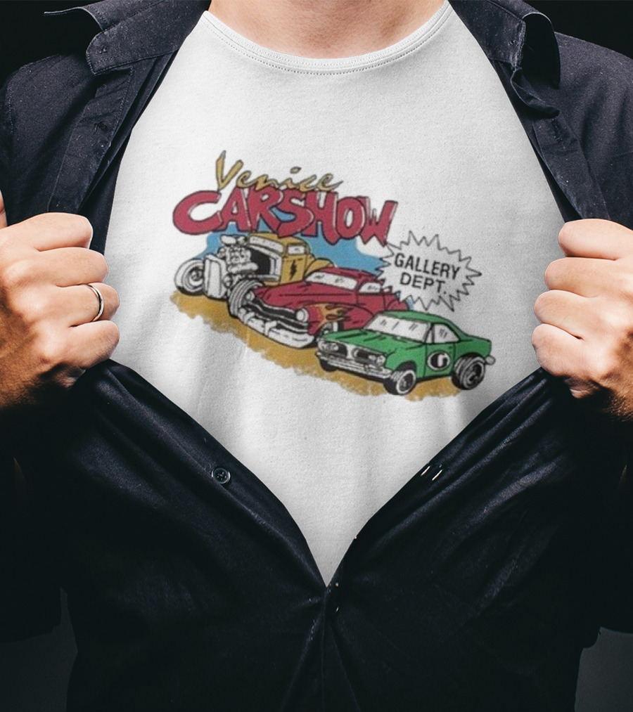 Venice Car Show Gallery Dept Vintage Cars Racing T-Shirt
