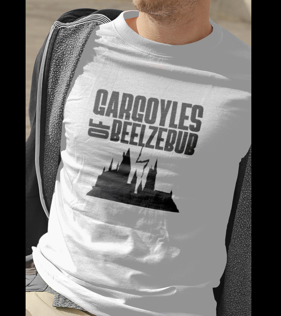 Gargoyles Of Beelzebub Castle Dark Silhouette Mystery T-Shirt