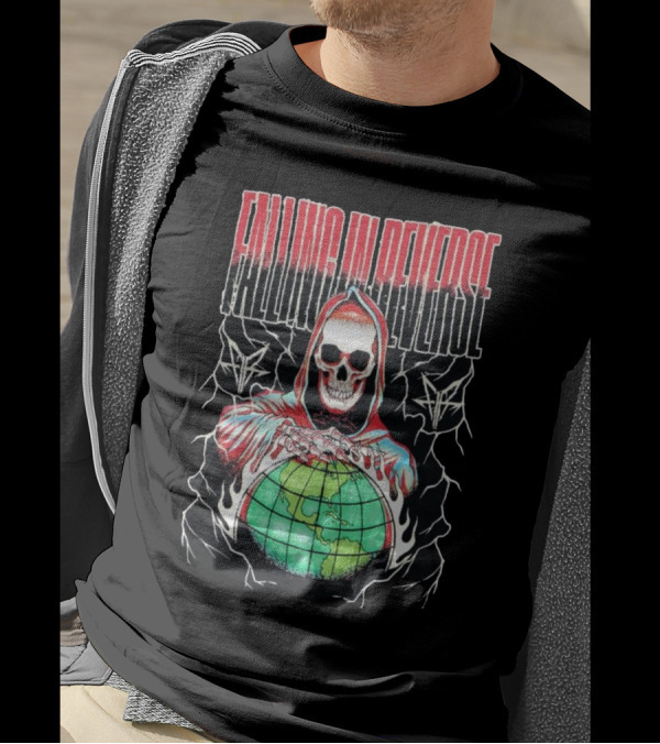 Falling In Reverse Skull Hood Globe T-Shirt