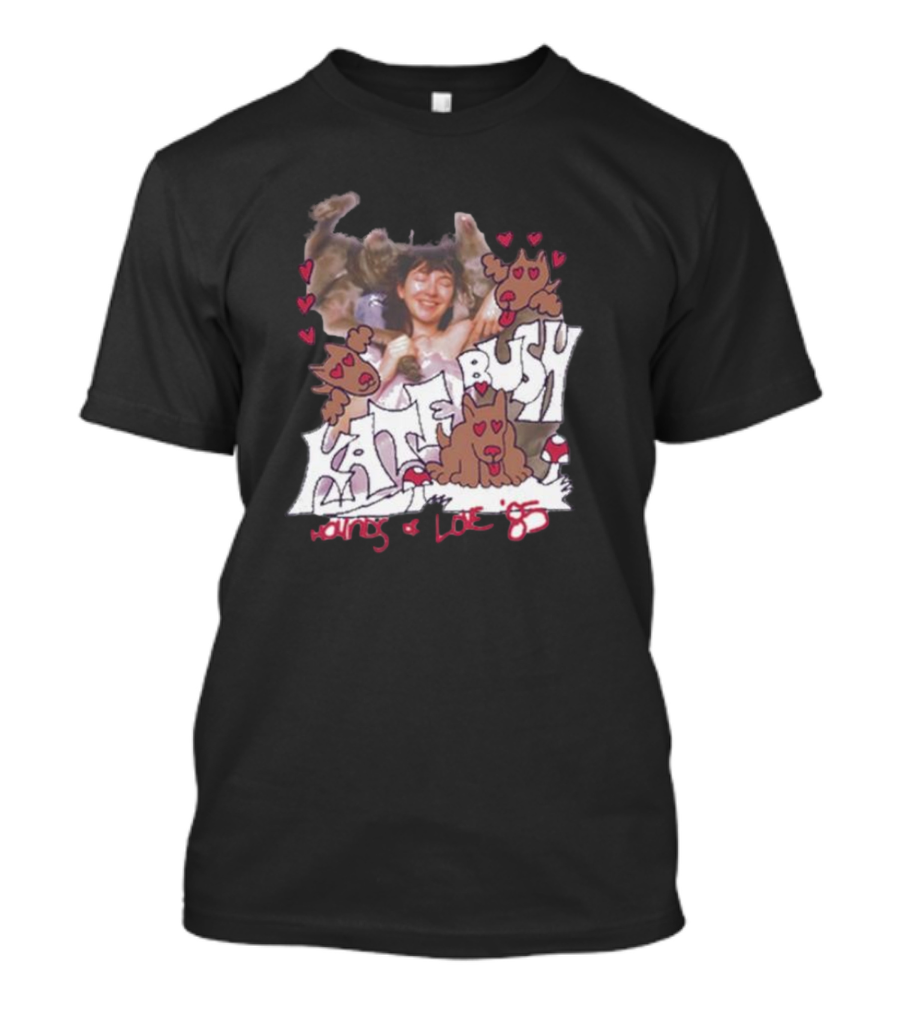 Kate Bush Hounds Of Love 85 Heart And Dog T-Shirt