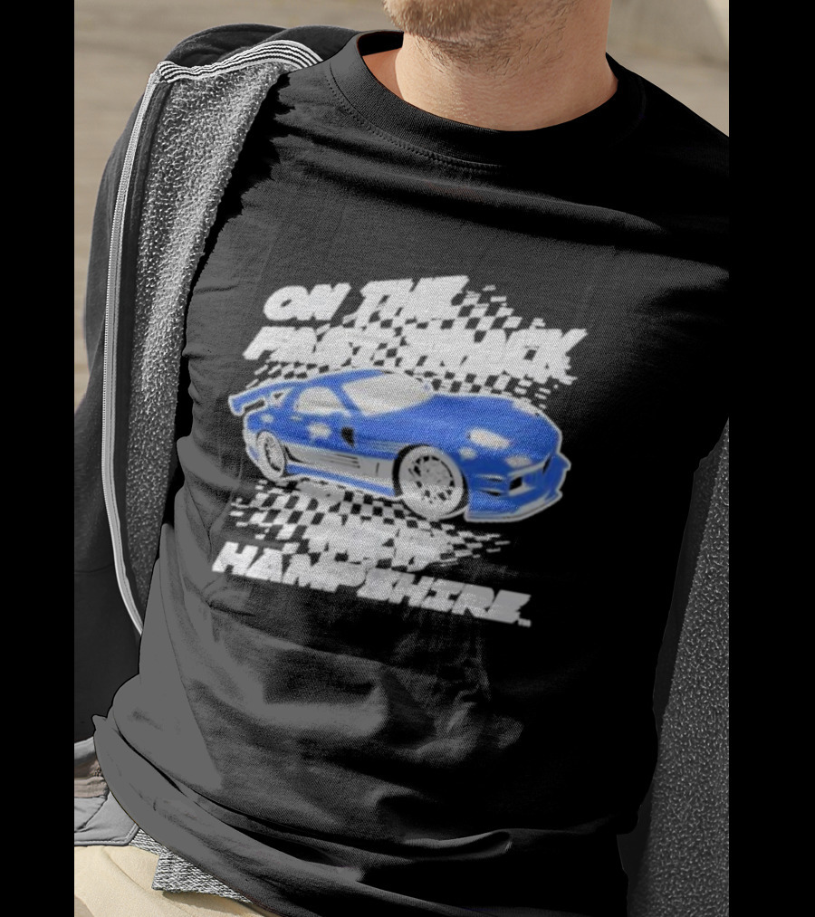 On The Fast Track New Hampshire Wildcats Racing Car T-Shirt