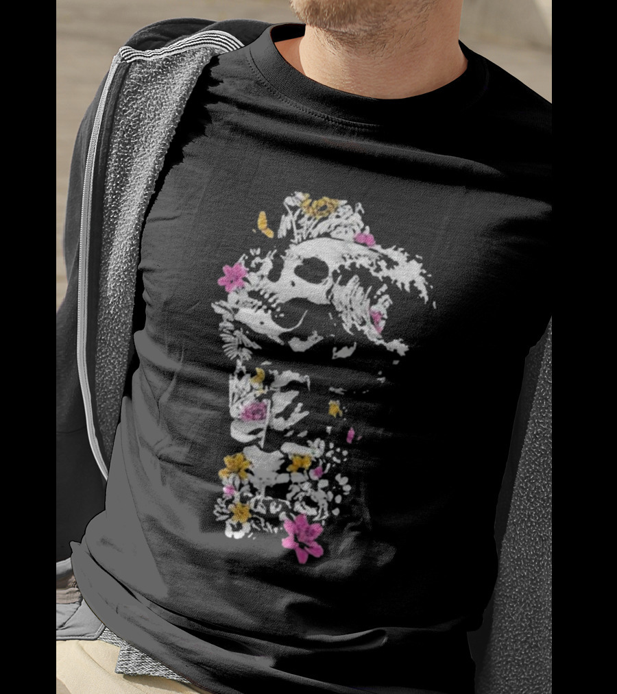 Sullivan King Skull Wave Floral Fusion T-Shirt