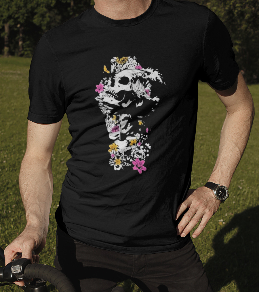 Sullivan King Skull Wave Floral Fusion T-Shirt