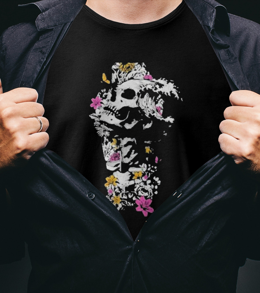 Sullivan King Skull Wave Floral Fusion T-Shirt