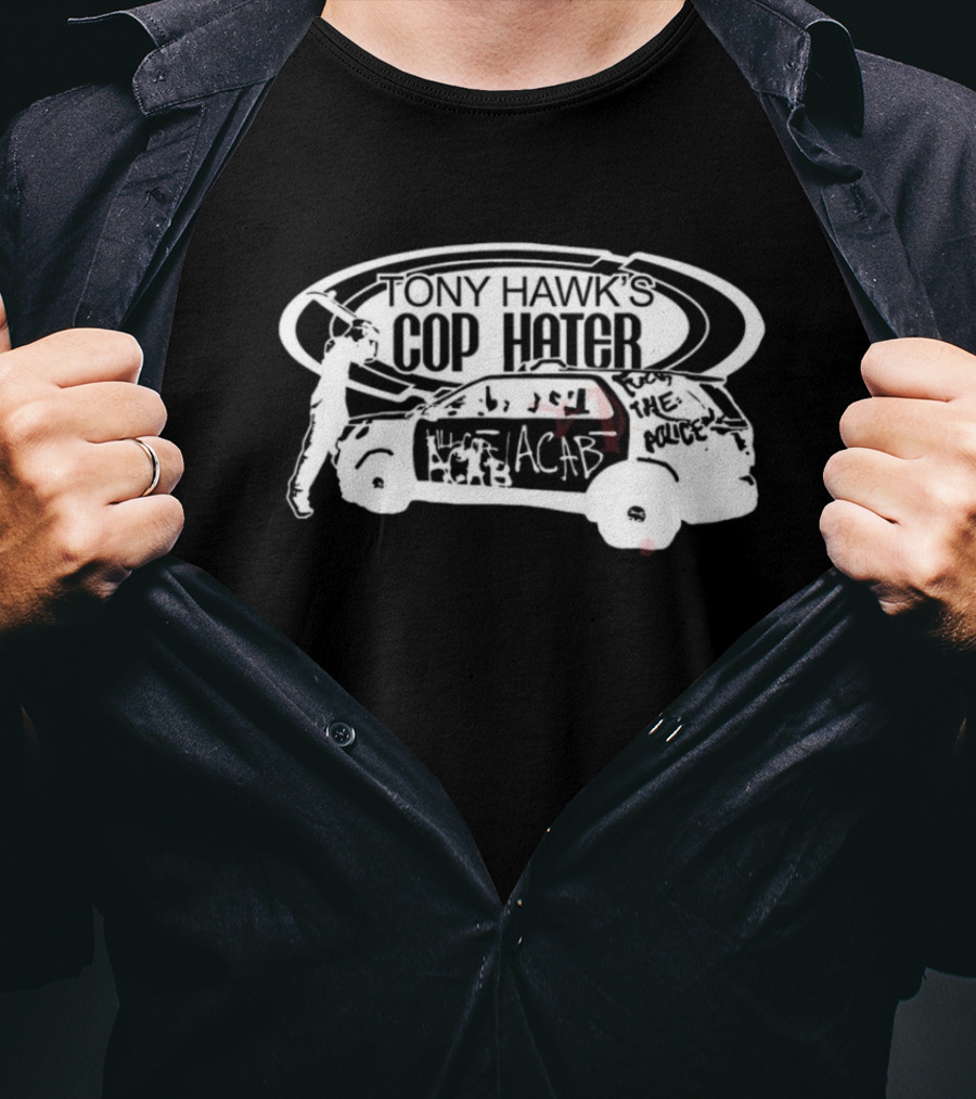 Tony Hawk's Cop Hater Acab From The Police T-Shirt