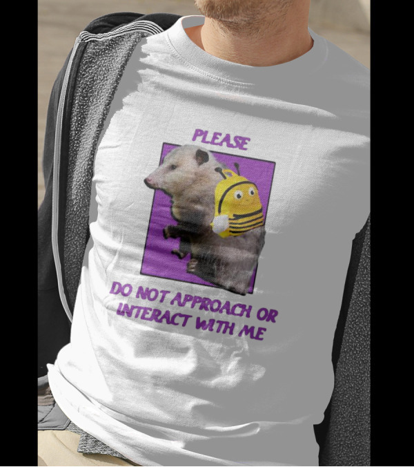 Possumcore Please Do Not Approach Or Interact With Me Bee Backpack T-Shirt