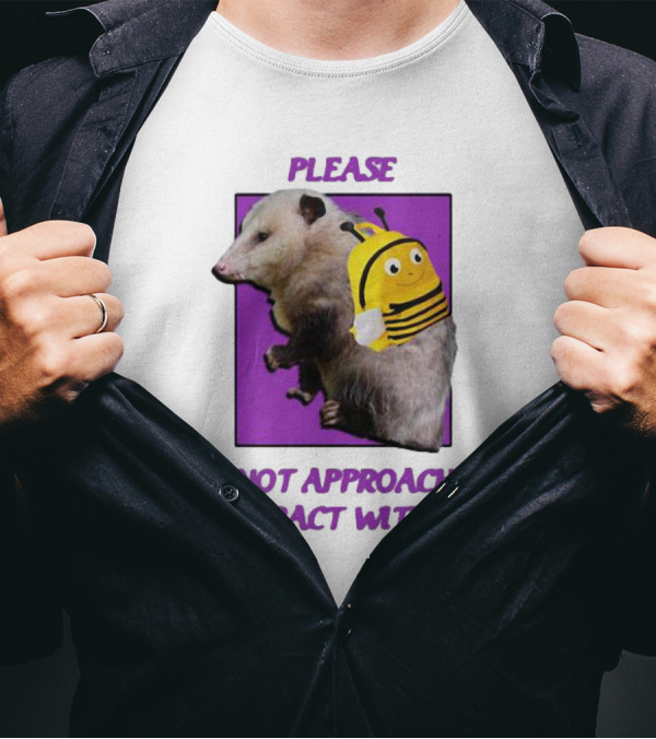 Possumcore Please Do Not Approach Or Interact With Me Bee Backpack T-Shirt