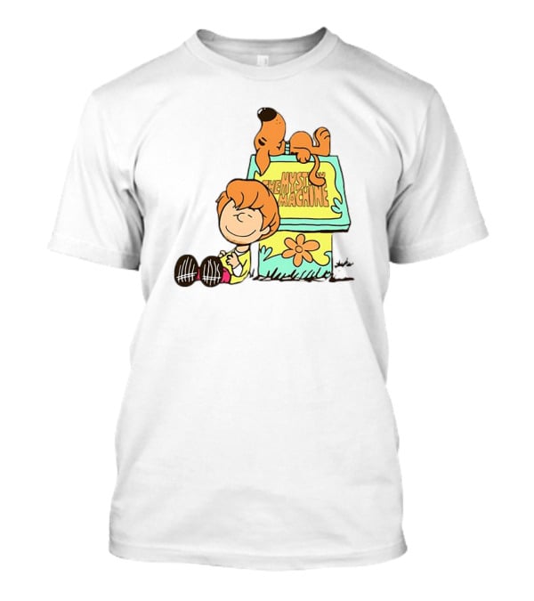 Scooby Doo And Shaggy Rogers Snoopy Style Mystery Machine T-Shirt