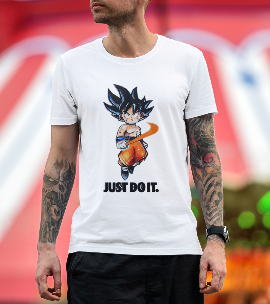 Son Goku Just Do It Dragon Ball Crossover T-Shirt