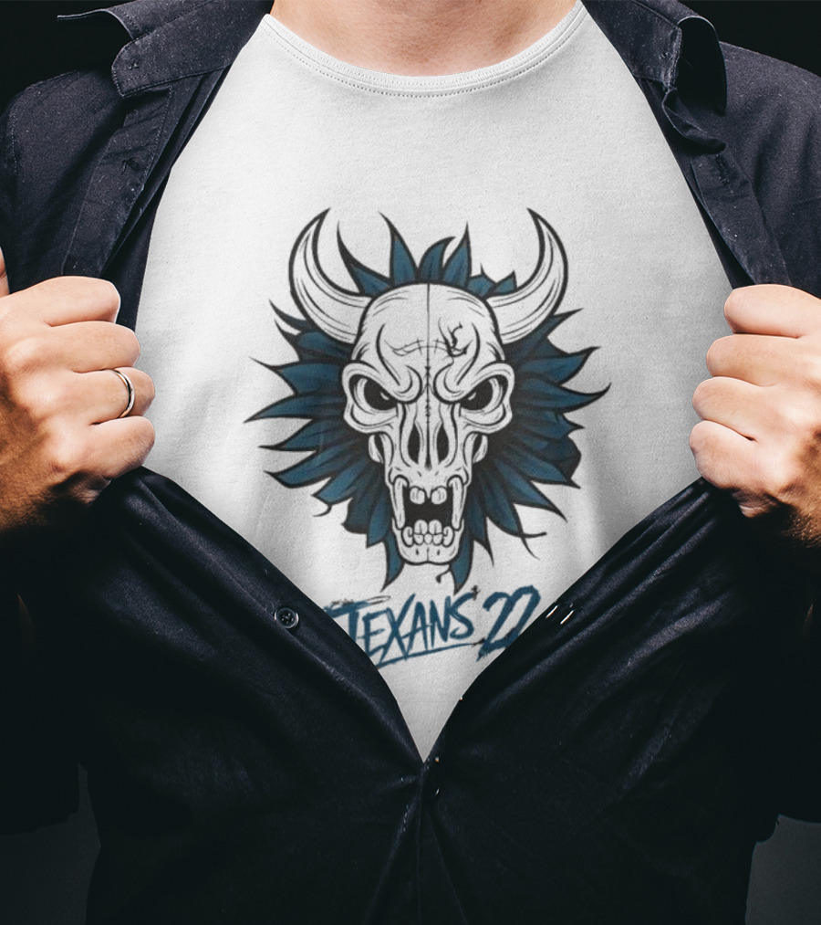Texans Bull Skull 22 T-Shirt