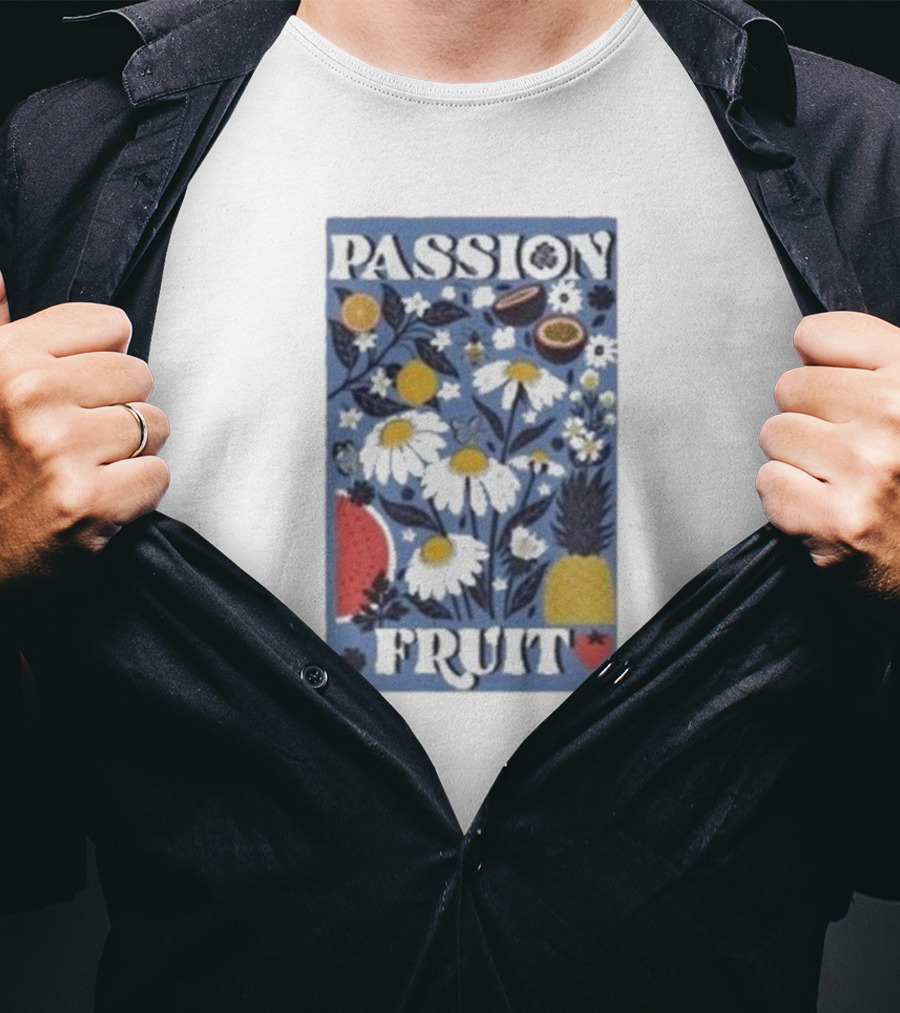 PASSION FRUIT Floral Charm With Passion Fruit And Pineapple T-Shirt