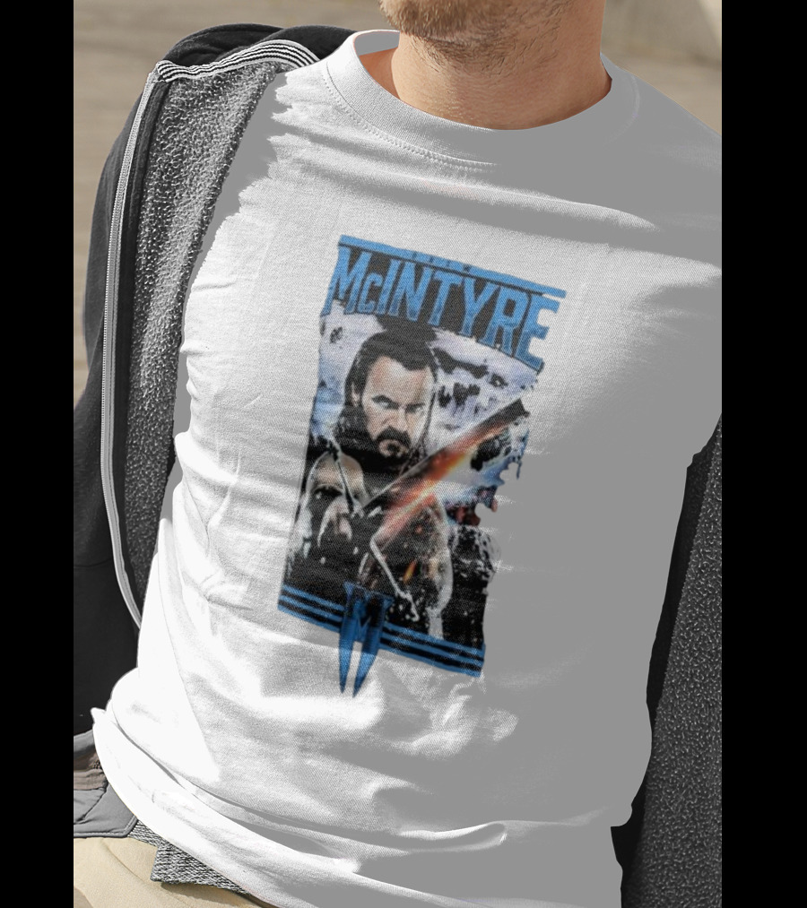 Drew McIntyre Clash Warrior With Sword And Determined Gaze T-Shirt